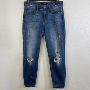 Judy Blue jeans size 7/ 28 ripped relaxed Women's Blue denim Distressed Jeans‎